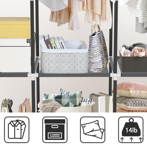 LOKEME Closet dimensions 52 x 17.9 x 66.9 inches fit compact spaces.