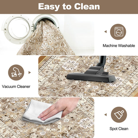 LOKHOM high-traffic hallway rug illustrates anti-slip backing for steady footing.