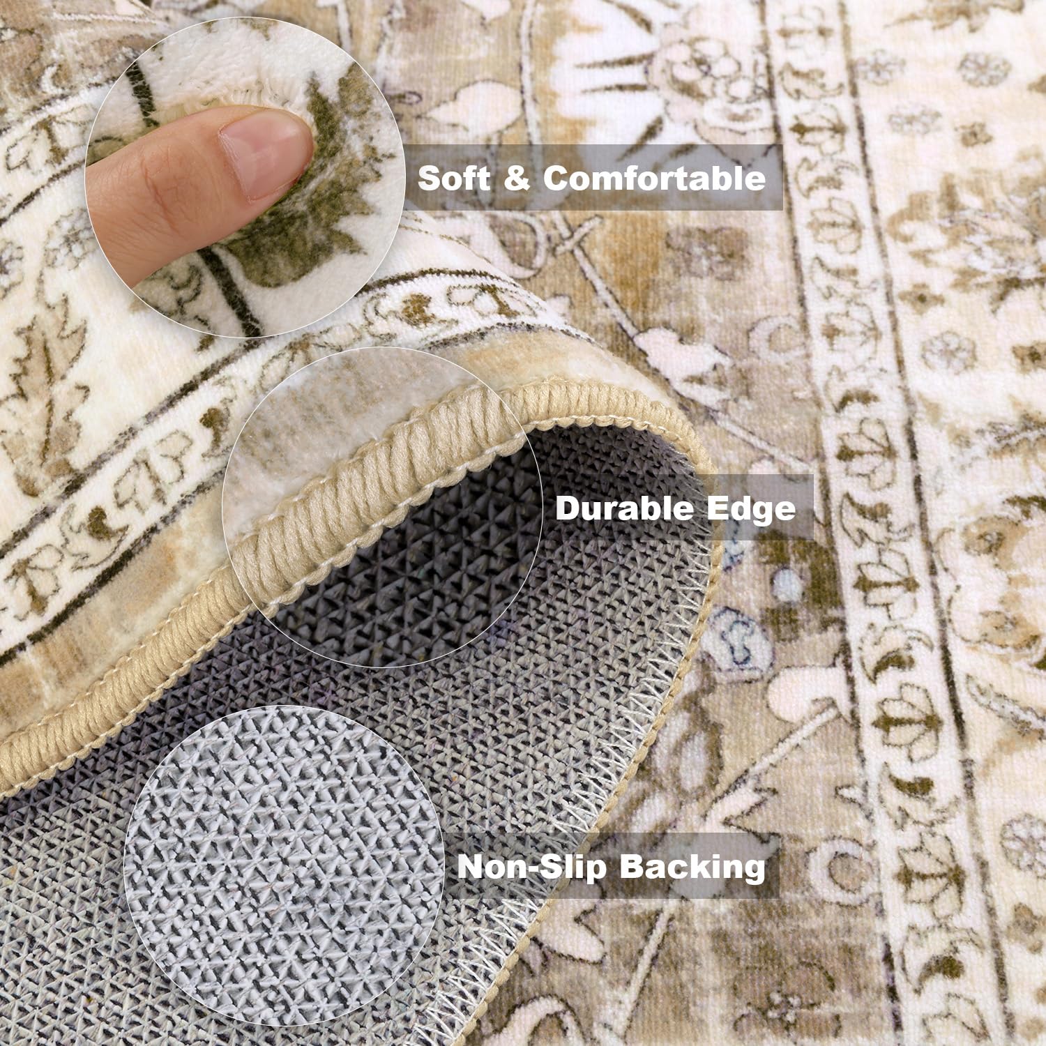 LOKHOM soft pile rug ideal for kids and pets