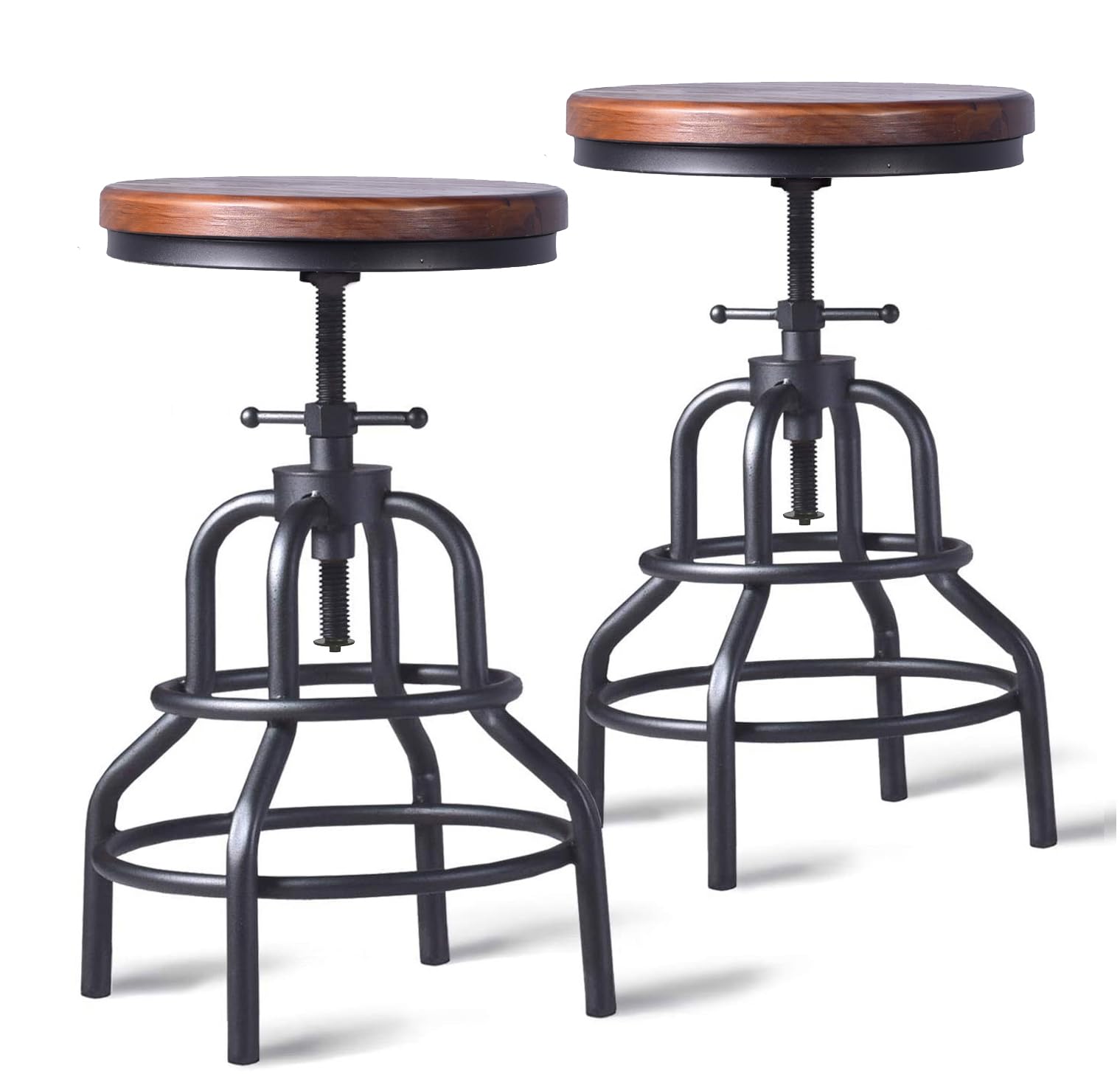 LOKKHAN vintage industrial bar stool with swivel seat for flexible seating