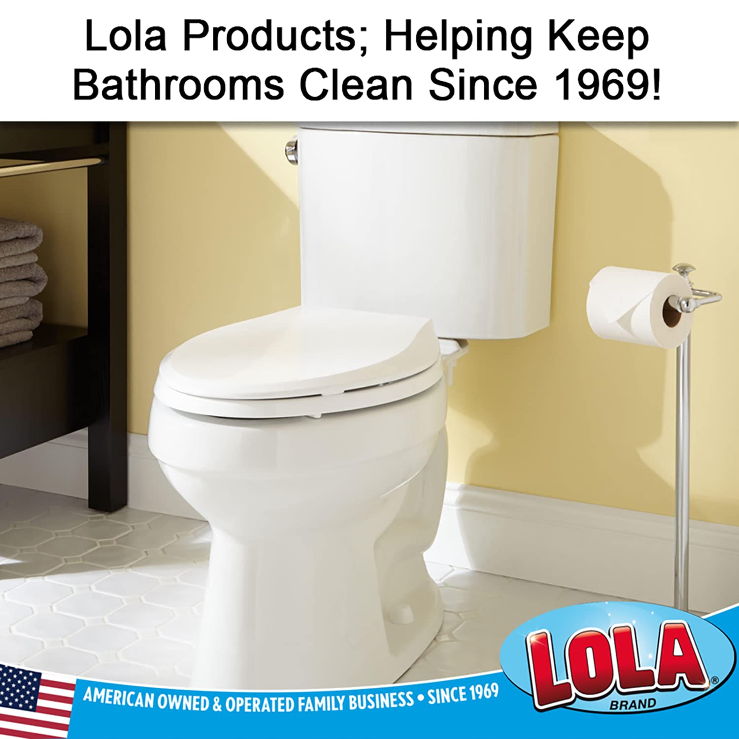 LOLA Classic Toilet Brush compact design for tight spaces.