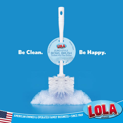 LOLA Classic Toilet Brush non-scratch bristles protect surfaces.