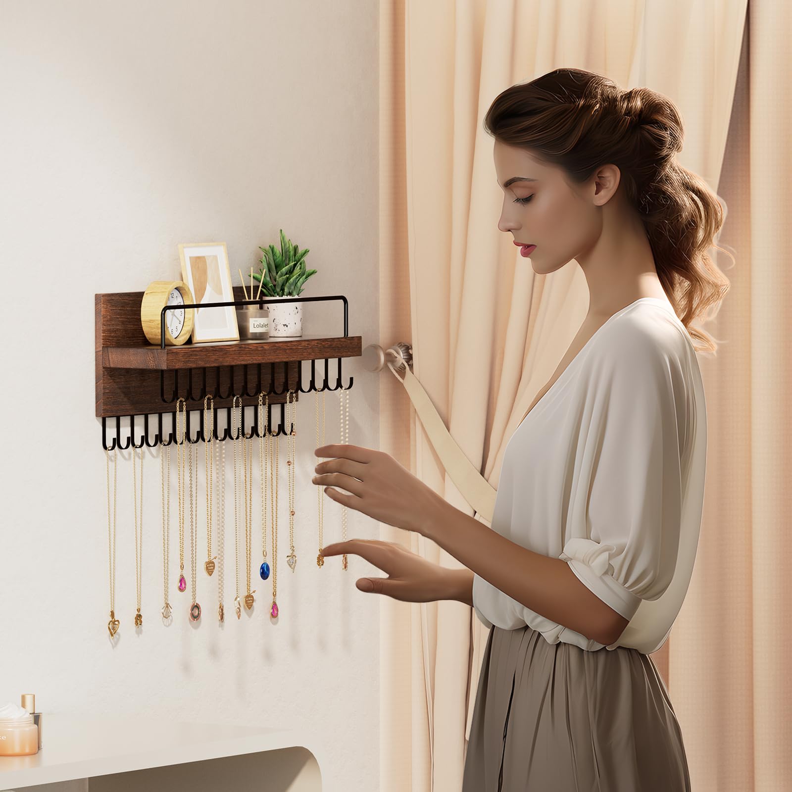 Lolalet natural wood finish adds warm stylish touch to any room.