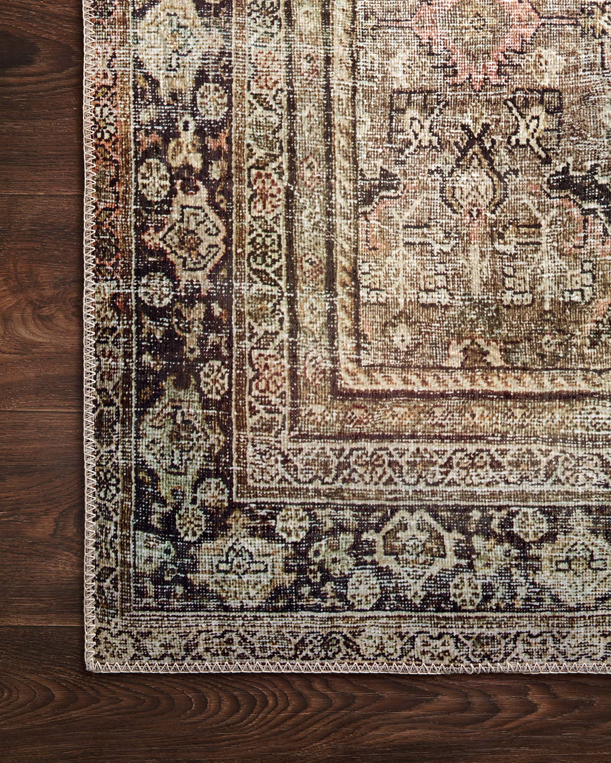 Loloi Layla olive charcoal rug cleaning tip featuring easy maintenance