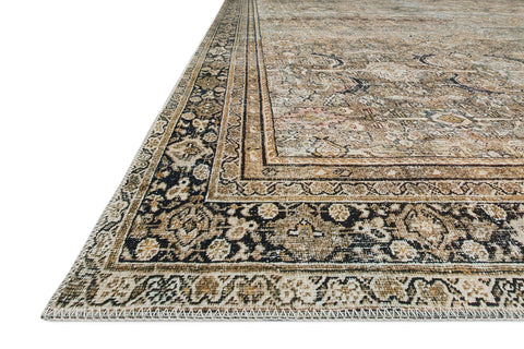 Loloi Layla olive charcoal rug color palette showcases muted patina