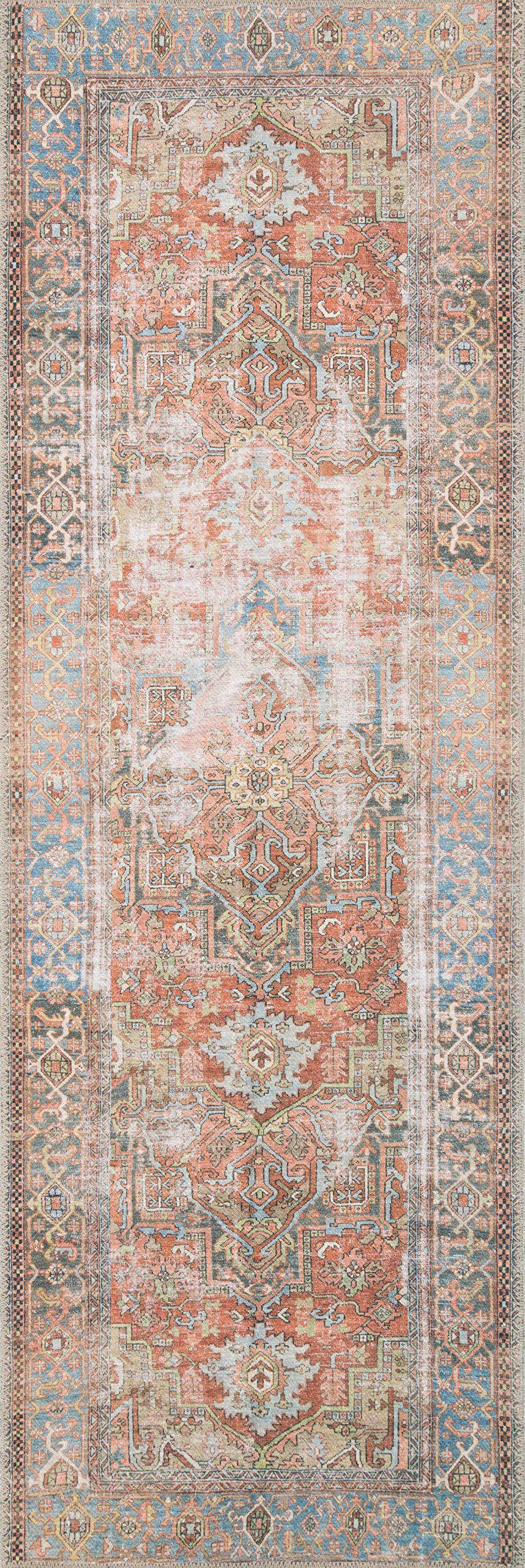 Loloi Loren low-pile rug durable for high-traffic areas.