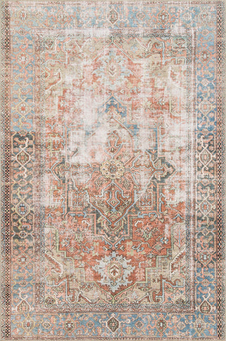 Loloi Loren soft polyester pile texture underfoot.