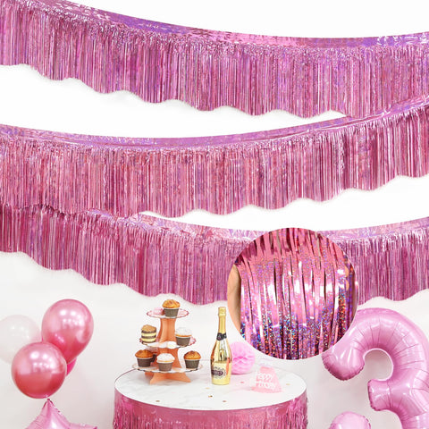 LOLStar 59ft metallic tinsel garland adds shimmer to venues.