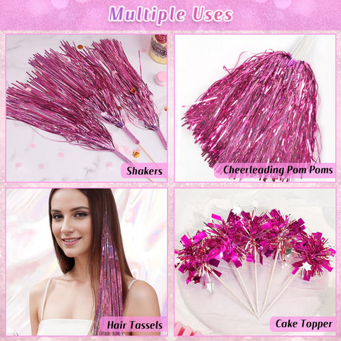 LOLStar tea party decor with pink fringe for soft ambience.