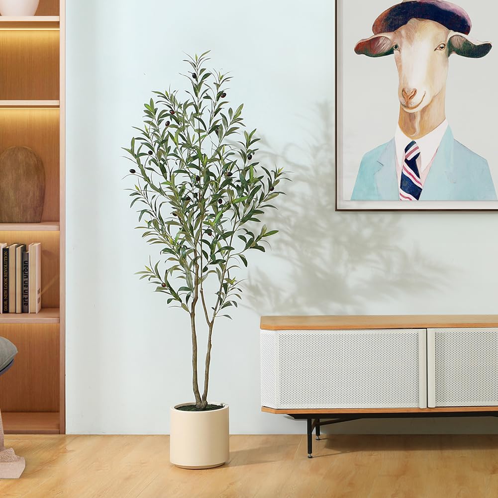 LOMANTO artificial olive tree dense canopy showcasing lush leaves