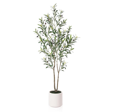 LOMANTO artificial olive tree trunk detail for durable structure and realistic texture
