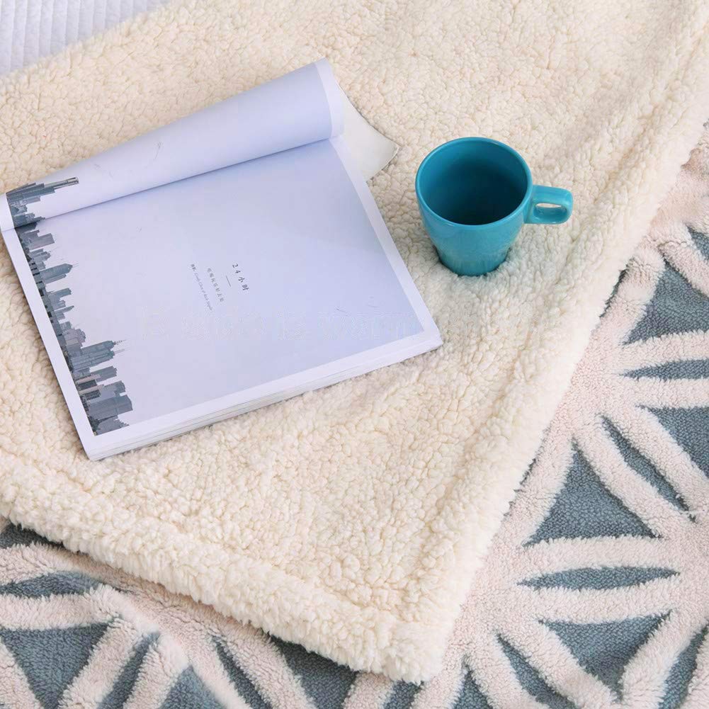 LOMAO Sherpa fleece blanket light blue gift-ready packaging for gifting