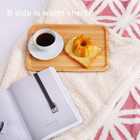 LOMAO Sherpa fleece blanket pink gift-ready packaging ideal for gifting