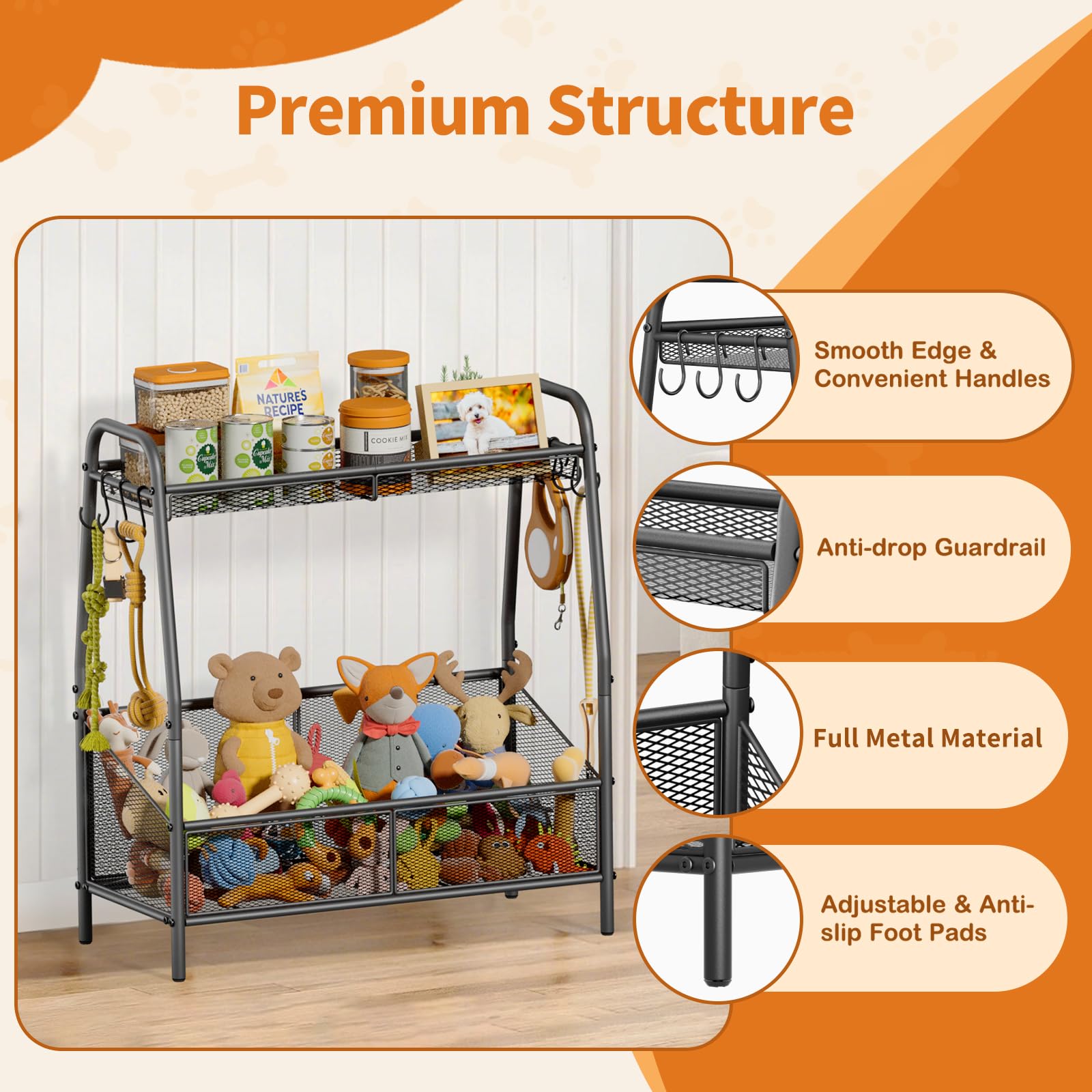 Lomivra toy basket with items demo showing organized pet essentials