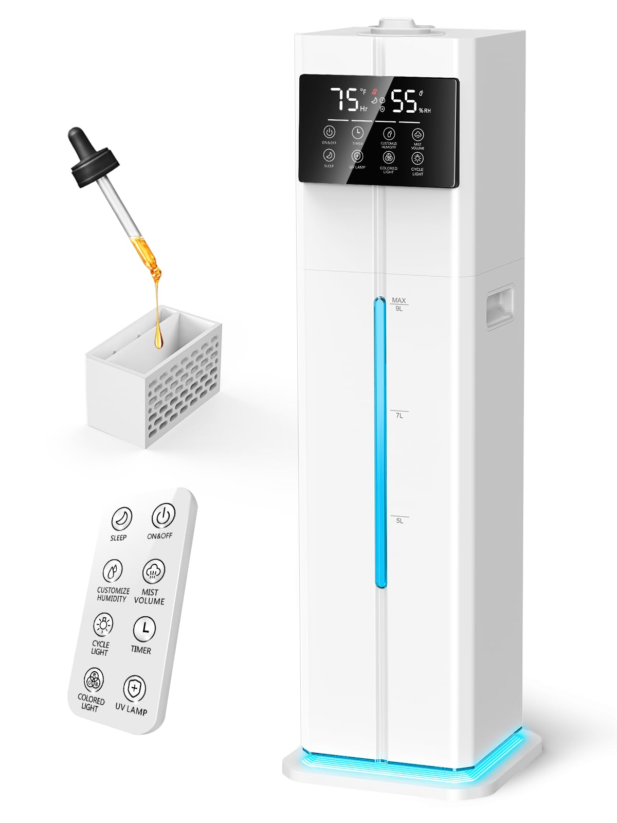 LOMMMOL cool mist humidifier top-fill design for easy refills in any room