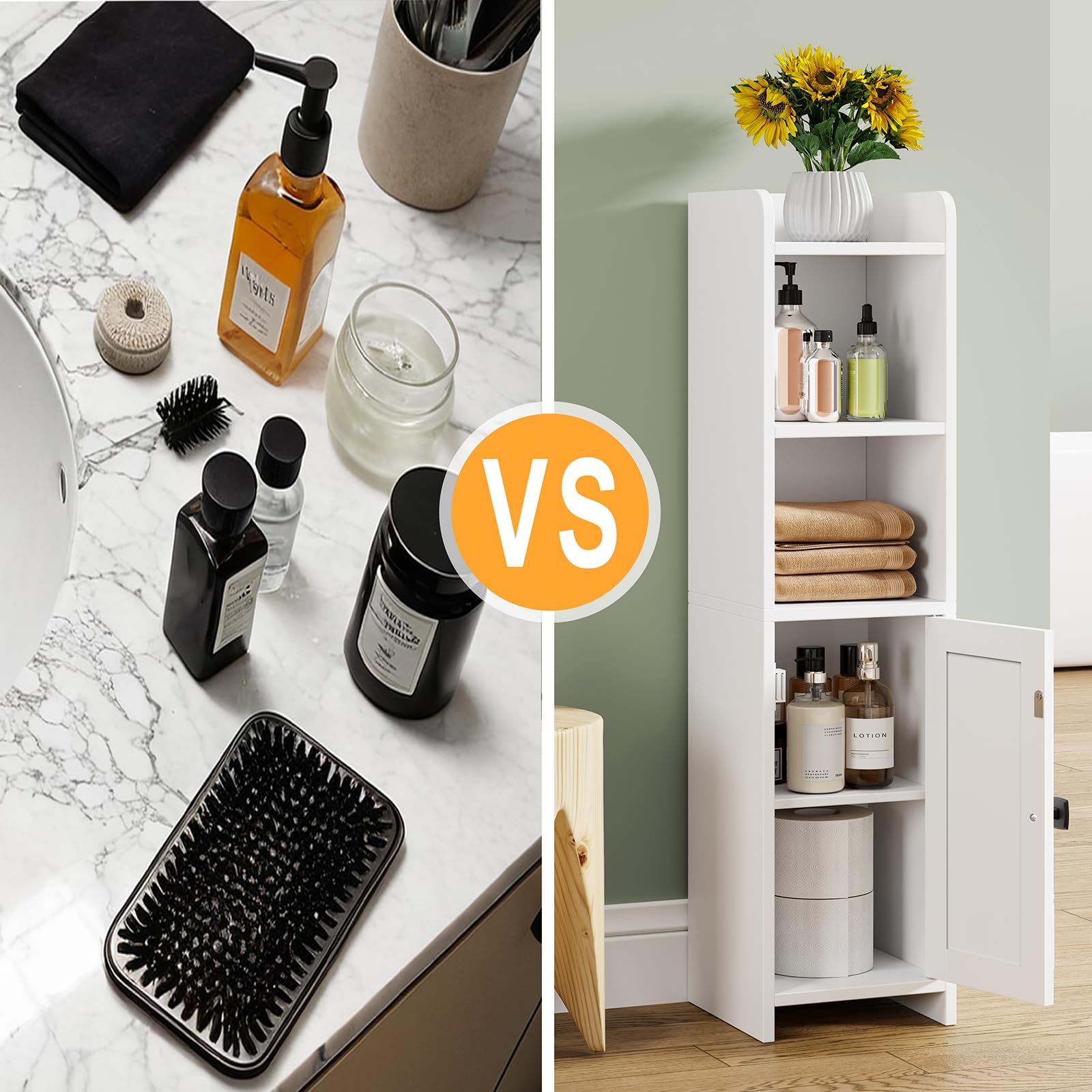 Lomojo toilet-paper organizer keeps essentials within easy reach.