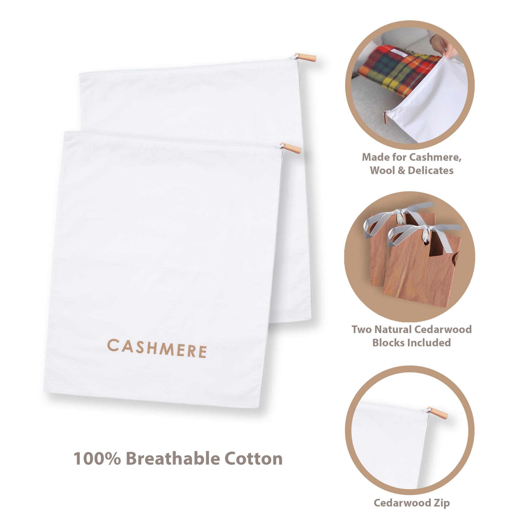 Lona Scott cedar wood zip and block protects garments with cedar aroma.