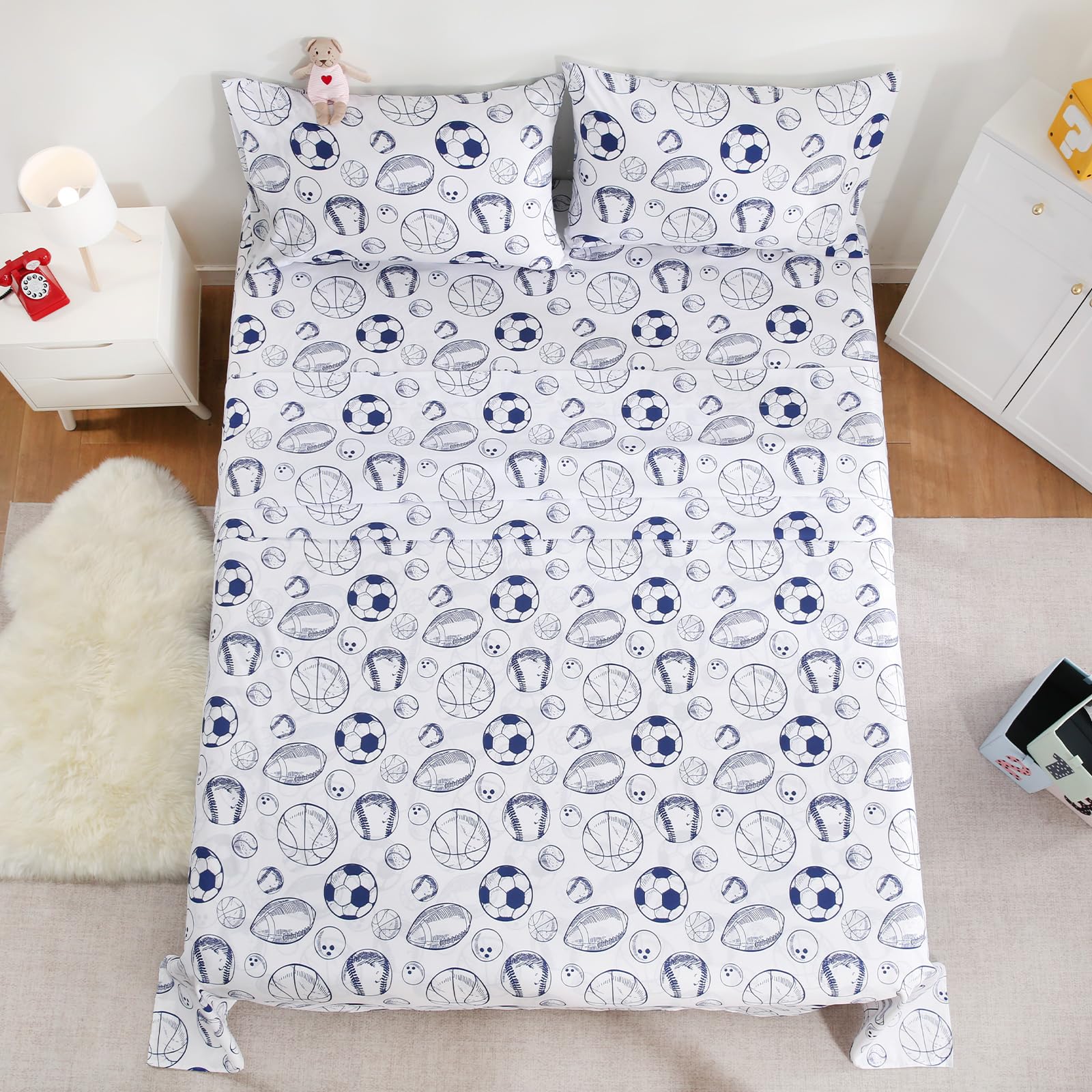 Lonava full sheet set laid flat showing vibrant cartoon design