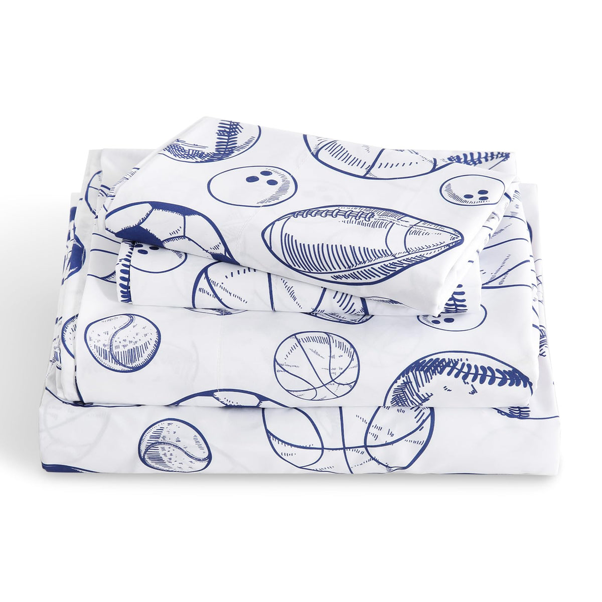 Lonava kids sheet set with ball sports print for imaginative bedtime
