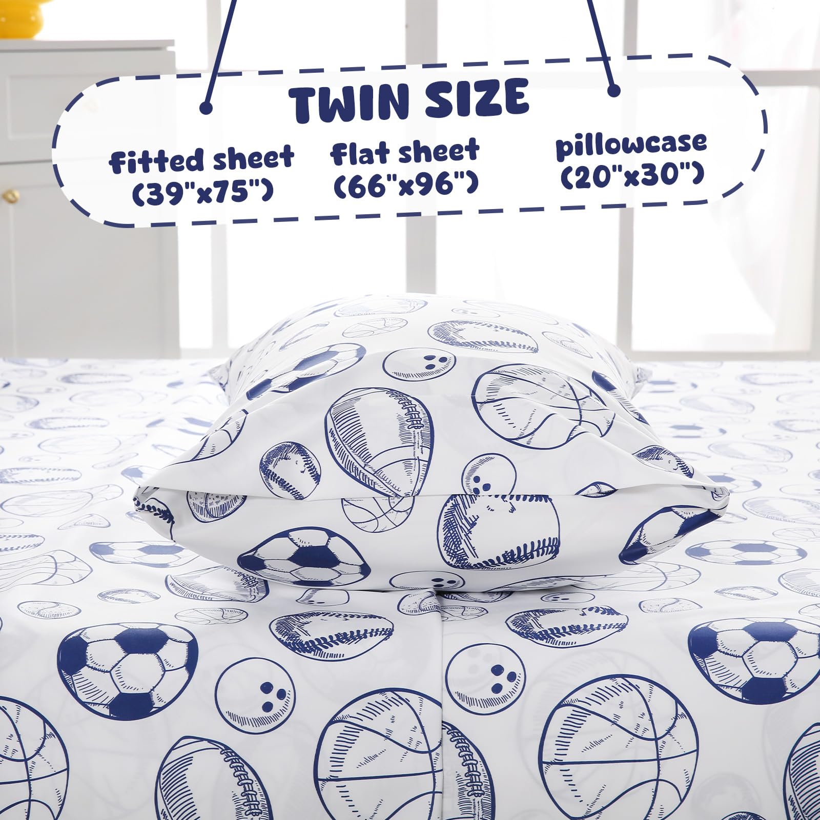 LONAVA fitted sheet highlights 16-inch deep pocket for a snug stay.