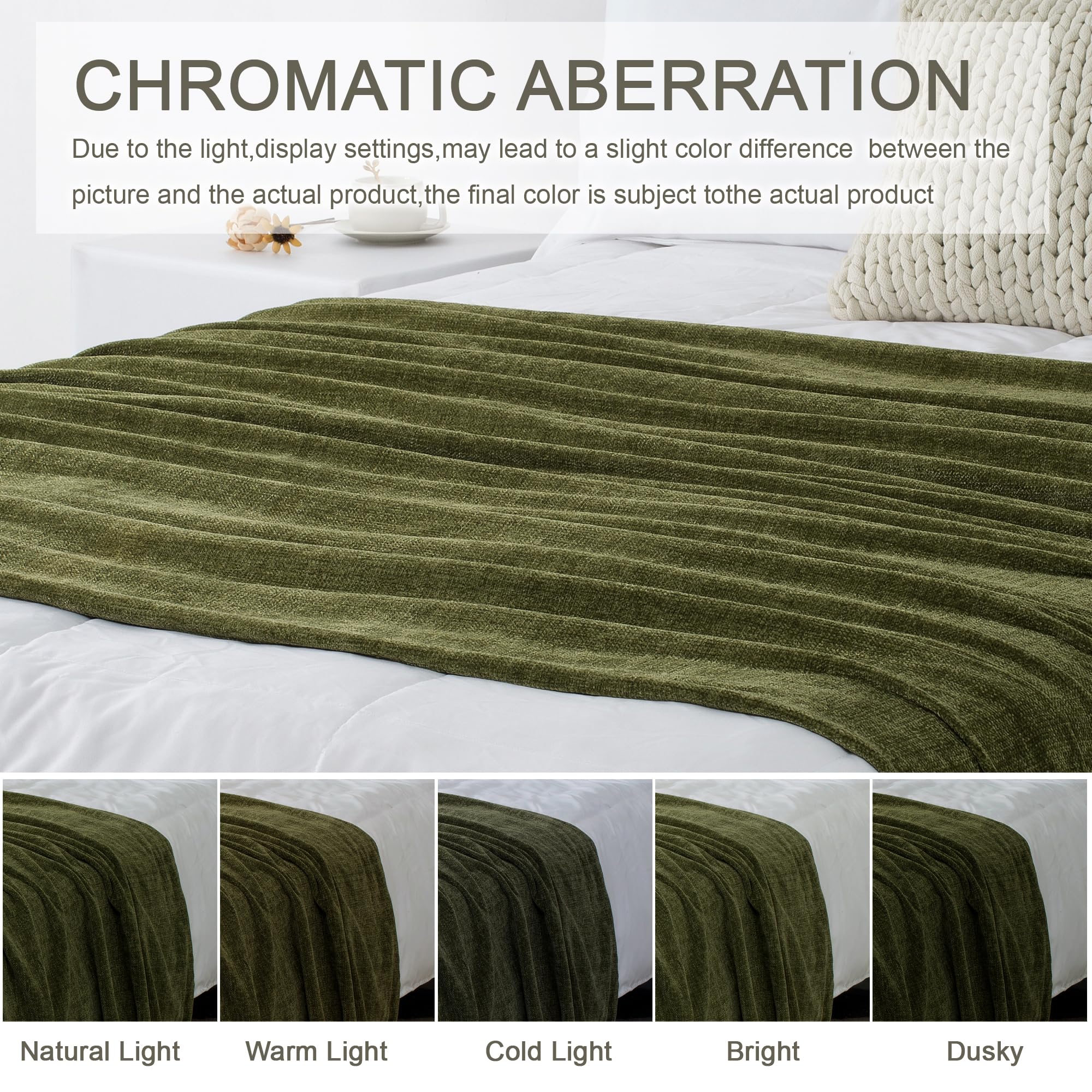 LONG CREATE Chenille throw with fringe tassels adds boho style