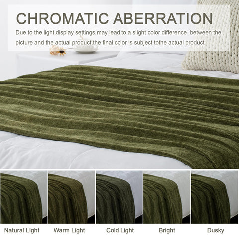 LONG CREATE Chenille throw with fringe tassels adds boho style