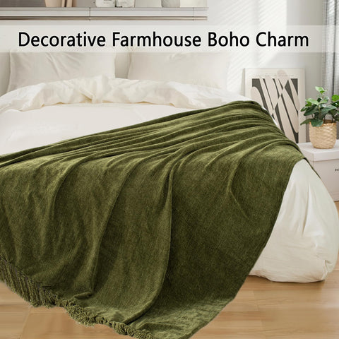 LONG CREATE lightweight knit throw ideal for travel and picnics