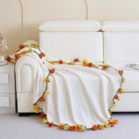 Longhui Bedding orange 40-inch blanket showcases vibrant color and versatile use.