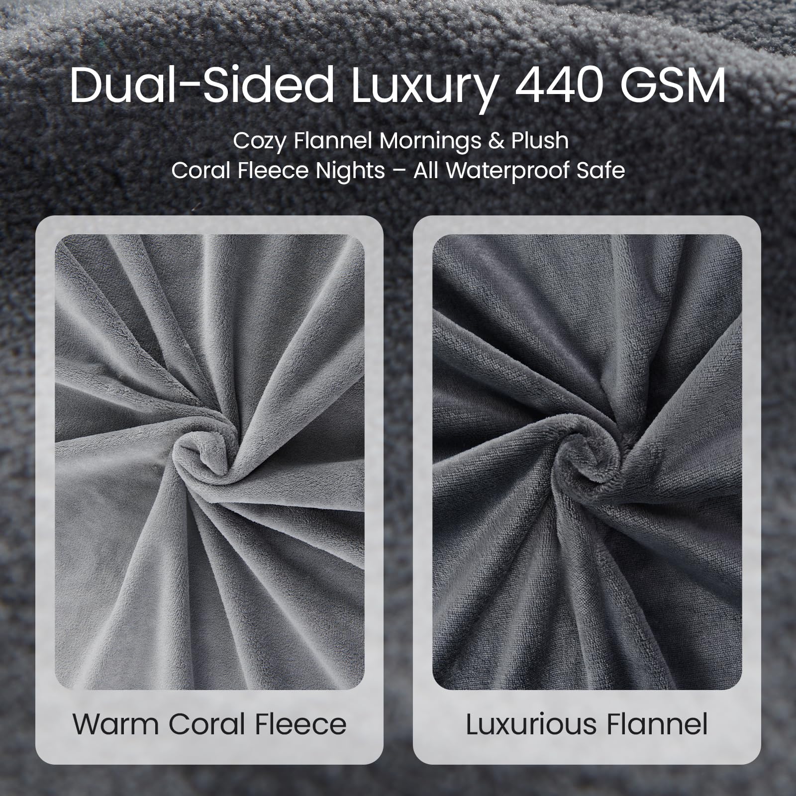 LOOBANI reversible throw showing two soft surfaces for comfort and versatility.