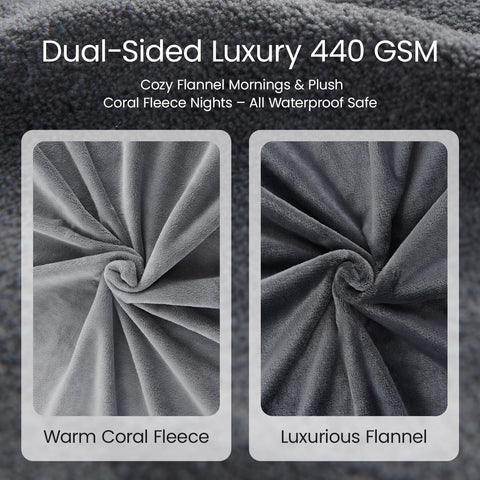 LOOBANI reversible throw showing two soft surfaces for comfort and versatility.