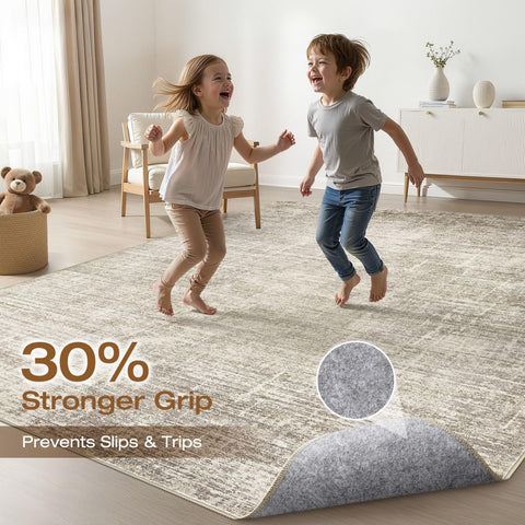 LOONGRUG faux wool rug provides ultra-soft touch for feet.