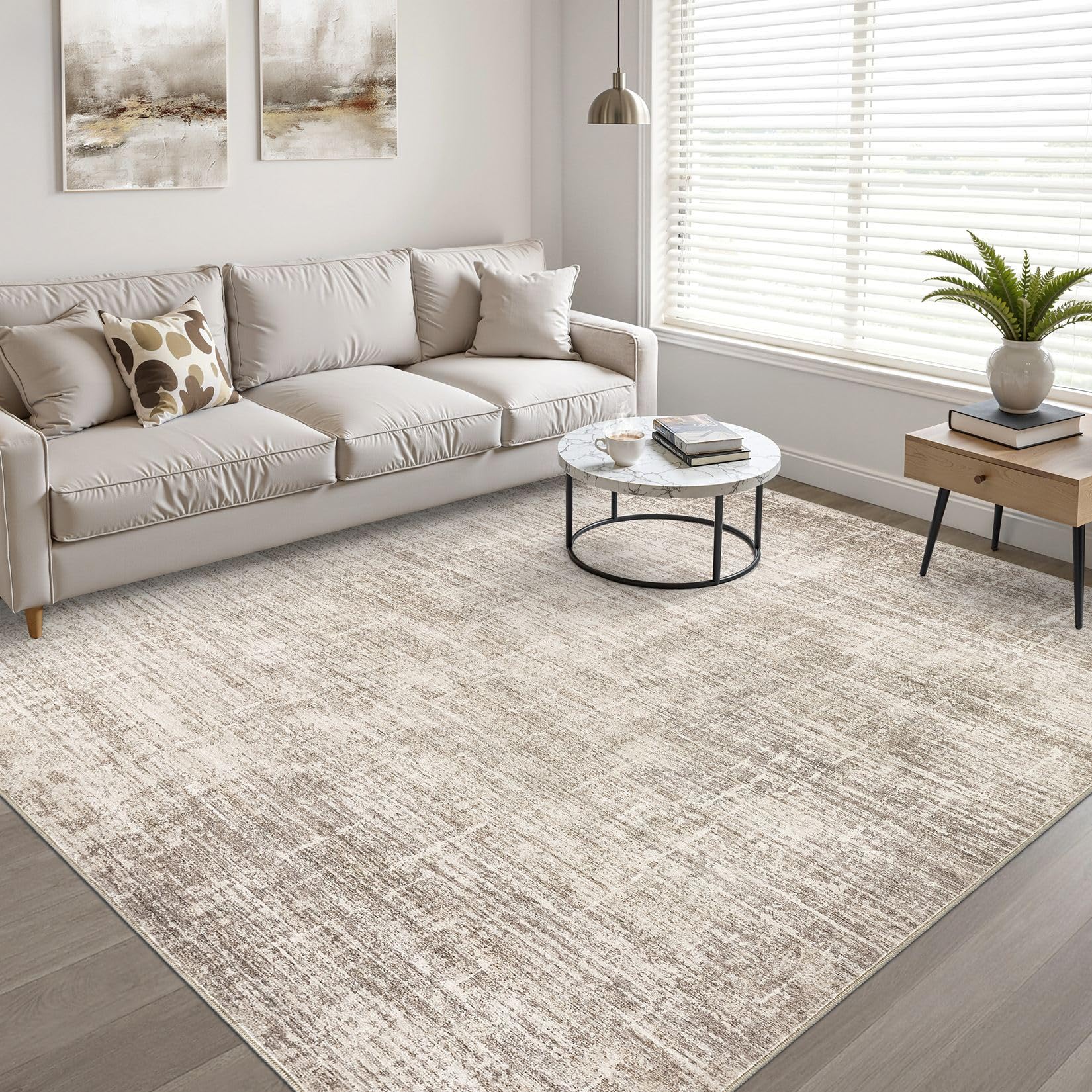 LOONGRUG kids room rug provides soft surface for playing safely.