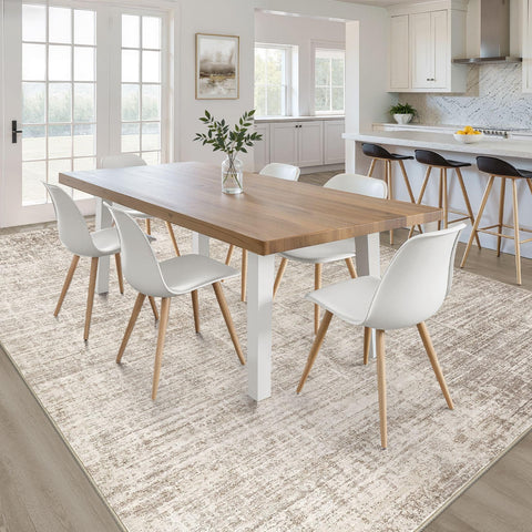 LOONGRUG living room accent rug adds contemporary warmth in high-traffic spaces.