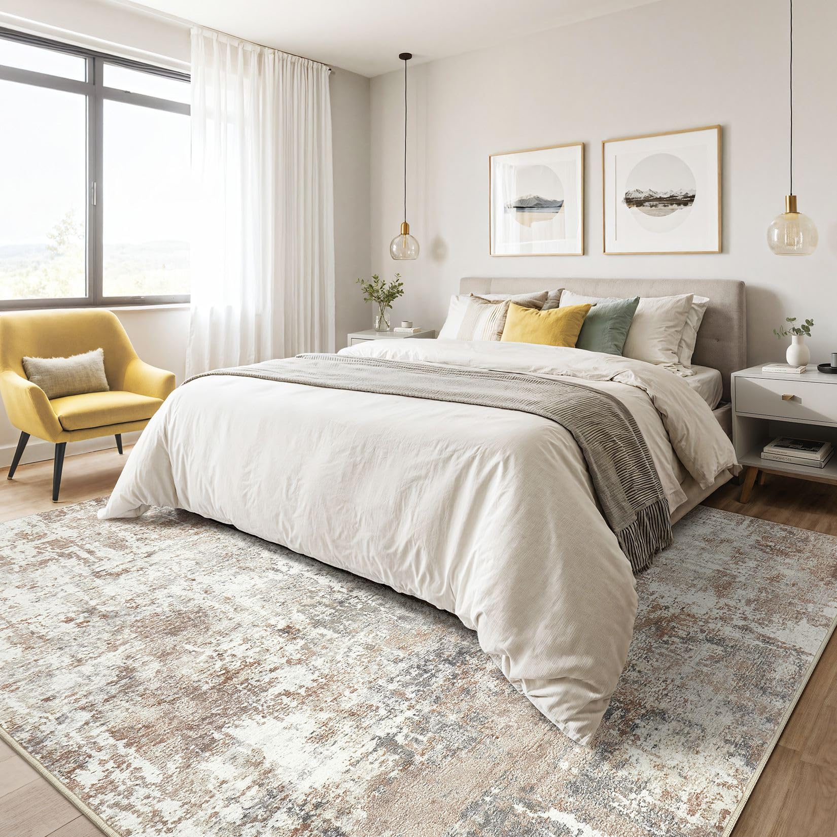 LOONGRUG non-slip backing rug — stays put with safe TPE grip.