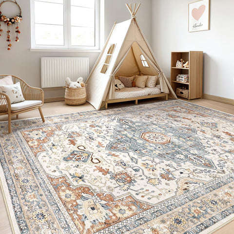 LOONGRUG non-slip TPE backing keeps rug in place on wood floors.