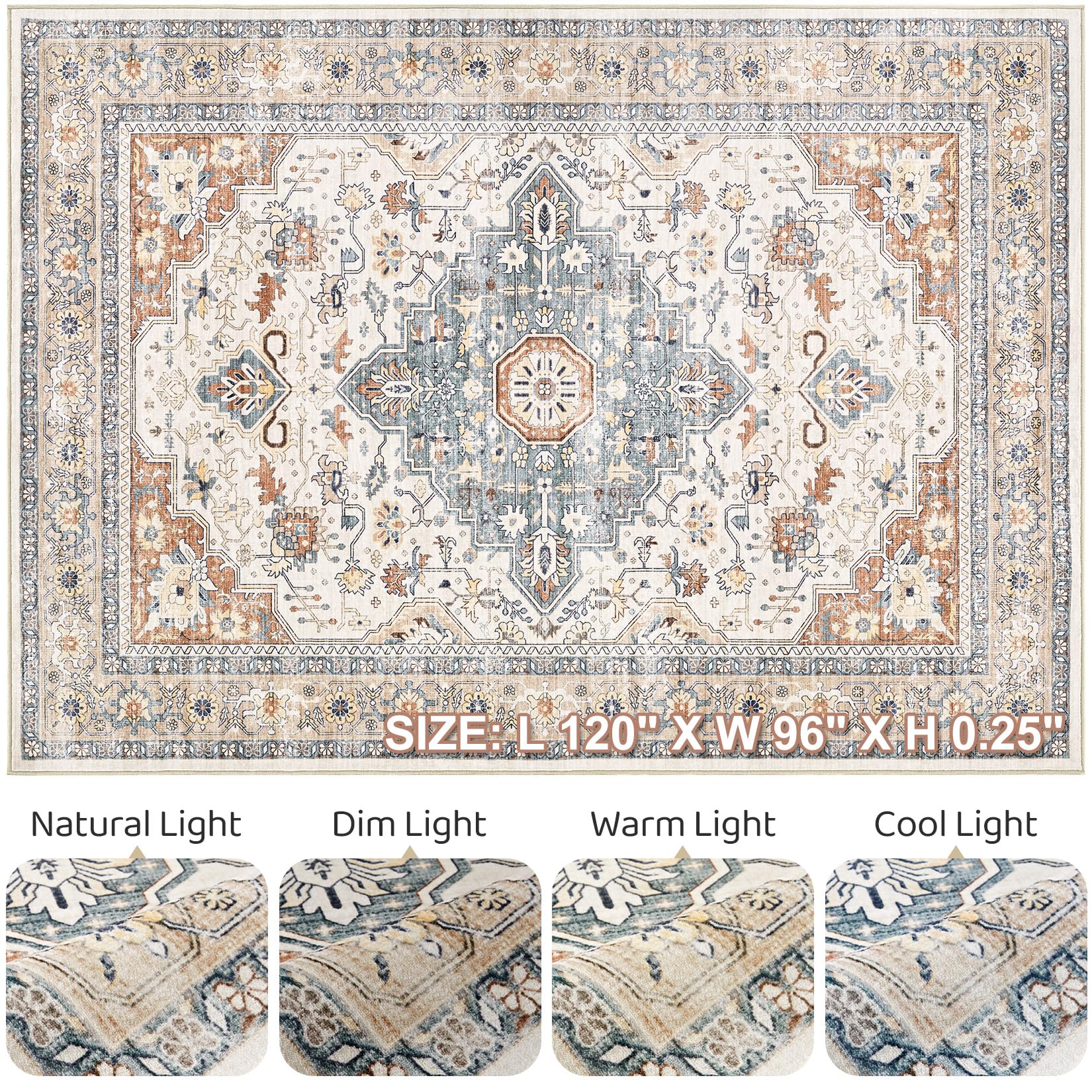 LOONGRUG versatile use in living room, nursery, bedroom, or office.