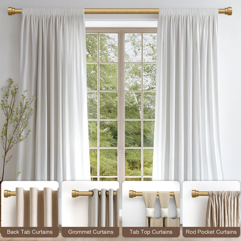 Lootkell adjustable curtain rod 28-48 inch, easy fit for many windows.