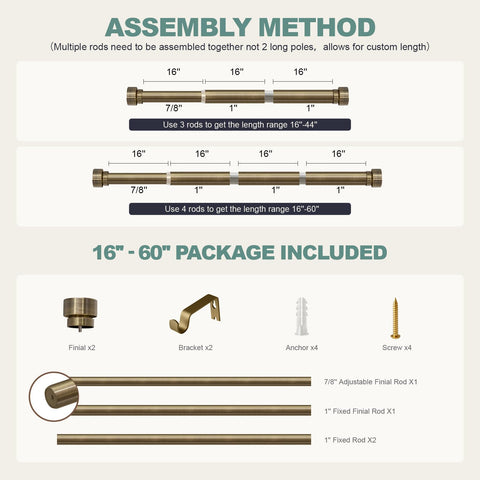 Lootkell sturdy curtain rod supports medium-weight drapes for everyday use.