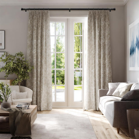 Lootkell adjustable curtain rod from 32 to 144 inches for flexible window sizing