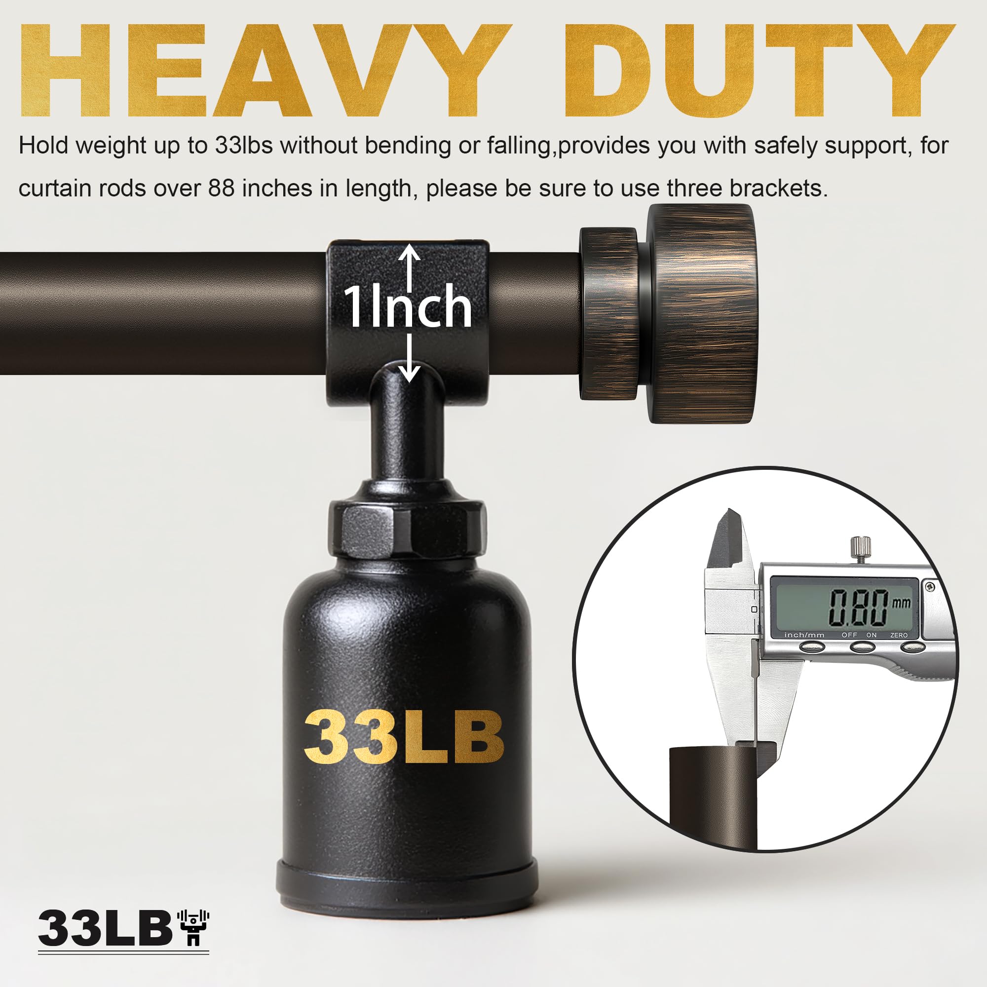 Lootkell adjustable telescoping curtain rod demonstrates flexible sizing for varied openings.