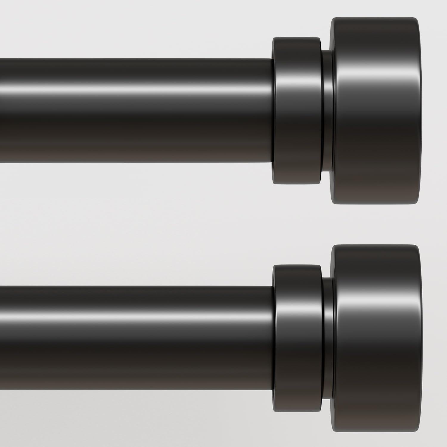 Lootkell black end finials curtain rod adds a sleek modern look to windows