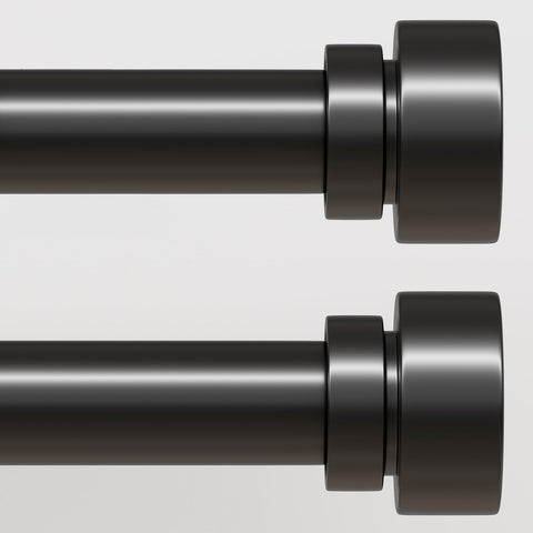 Lootkell black end finials curtain rod adds a sleek modern look to windows