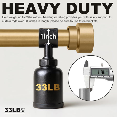 Lootkell curtain rod hardware included for quick, tool-free installation.