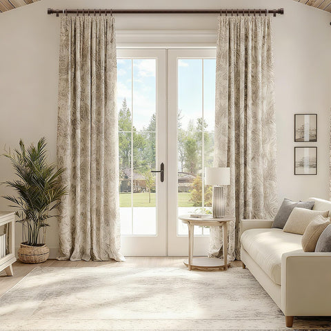 Lootkell heavy-duty curtain rod with bracket detail supports sturdy drapes
