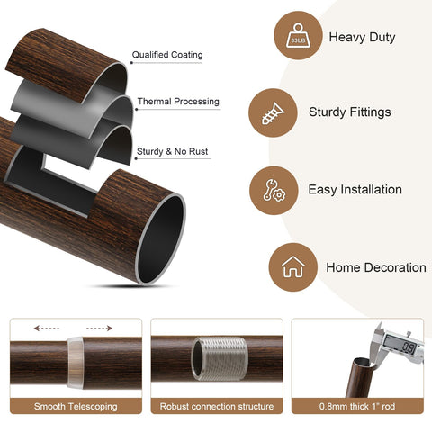 Lootkell curtain rod in kitchen dining area complements decor
