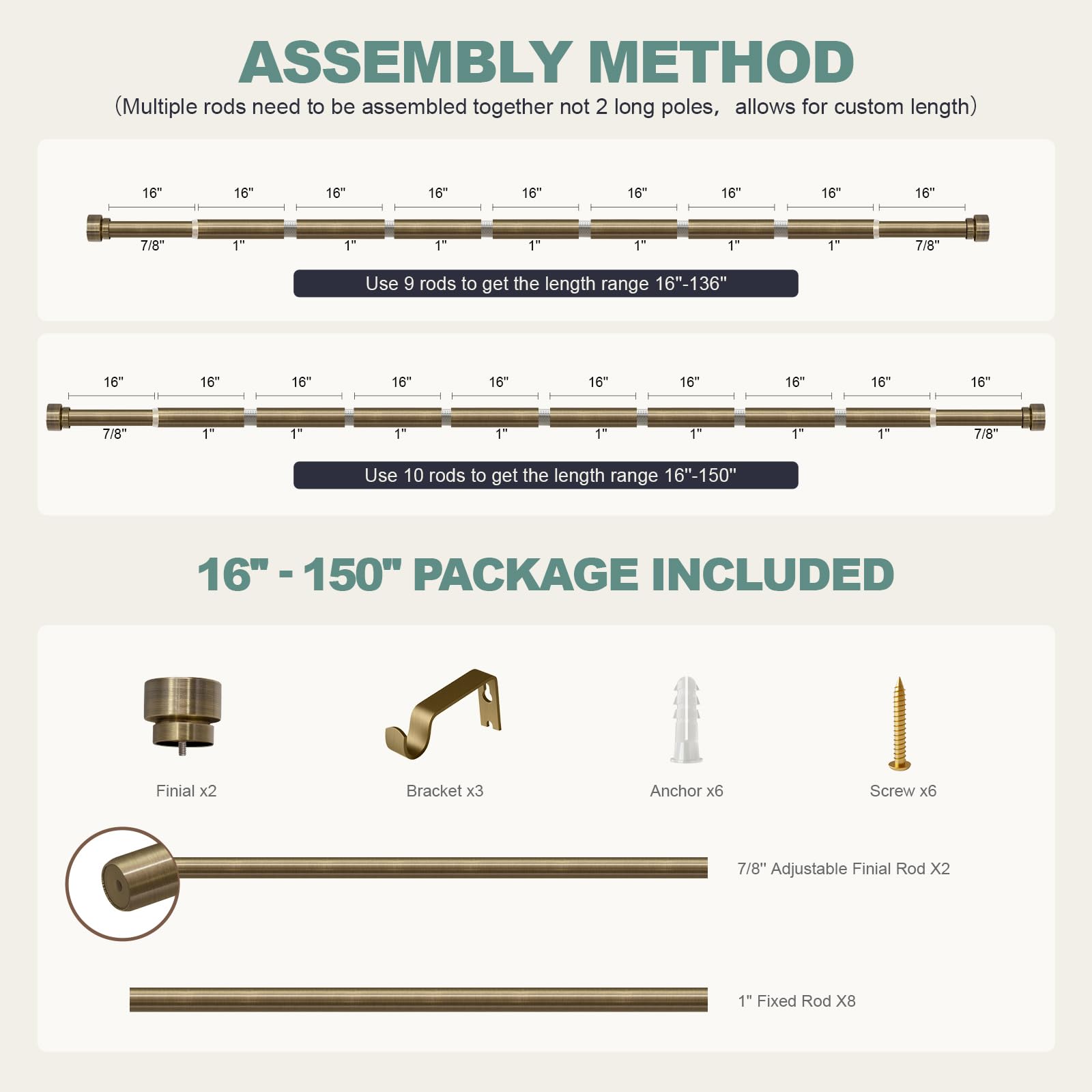Lootkell outdoor-indoor-use curtain rod blends durability with bronze aesthetic