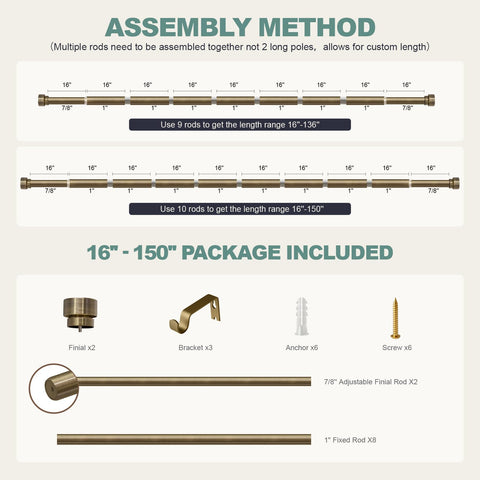 Lootkell outdoor-indoor-use curtain rod blends durability with bronze aesthetic
