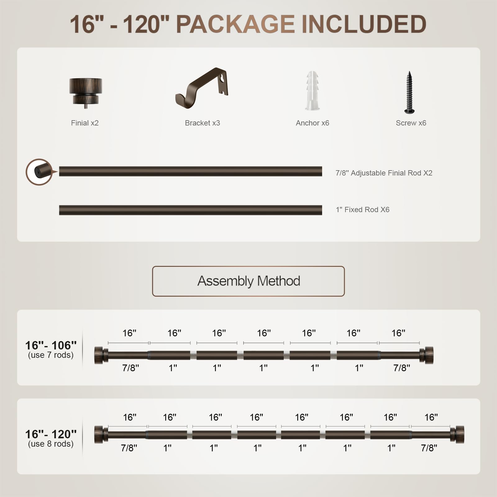 Lootkell sturdy curtain rod supports a range of curtain materials with ease.