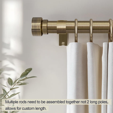 Lootkell heavy-duty 1in diameter rod supports heavier curtains reliably.