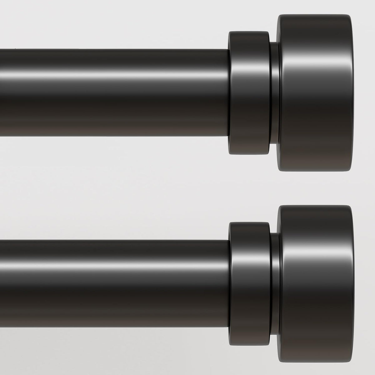 Lootkell modern black curtain rods 48-84 inches for versatile window styling
